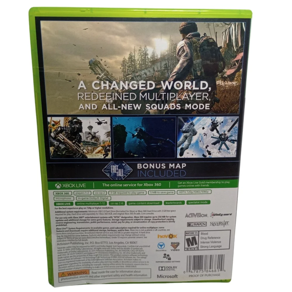 Call of Duty: Ghosts (Microsoft Xbox 360, 2013) - CIB Complete - Tested Works